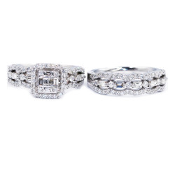 White Gold Twin Rings White Gold Twin Rings