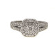 Dual halo cushion cut engagement ring -OR4873