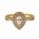 Pear diamond engagement ring in halo deisgn-OR4874