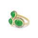 Green Onyx Diamond Ring