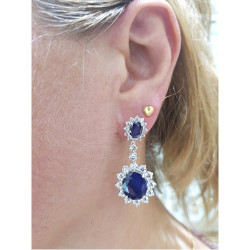 Diamond Sapphire Earrings Diamond Sapphire Earrings