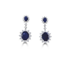 Diamond Sapphire Earrings Diamond Sapphire Earrings