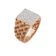 Rose Gold Cob-Web Ring (B12483)