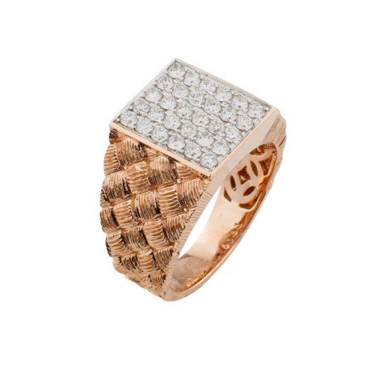 Rose Gold Cob-Web Ring (B12483)