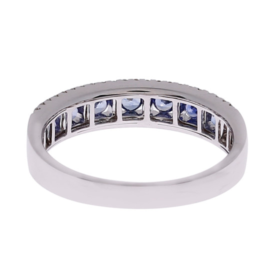 Diamond with Sapphire Ring