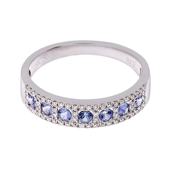 Diamond with Sapphire Ring