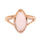 Diamond with Rose Quartz Ring