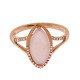 Diamond with Rose Quartz Ring