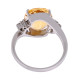 Diamond & Yellow Topaz Ring