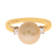 Diamond with Fresh Water Pearl Ring