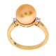 Diamond with Fresh Water Pearl Ring