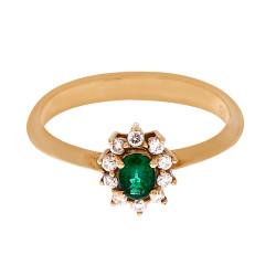 Diamond with Emerald Ring Diamond with Emerald Ring