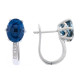 Diamond with London Blue Topaz Earring
