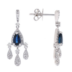 Diamond with Sapphire Earring Diamond with Sapphire Earring