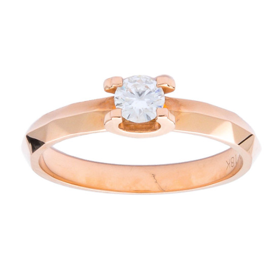 Pink Solitaire Ring