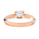 Pink Solitaire Ring