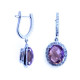 Amethyst & Diamond Drop Earrings