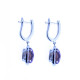 Amethyst & Diamond Drop Earrings