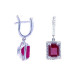 Ruby & Diamond Drop Earrings