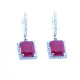 Ruby & Diamond Drop Earrings