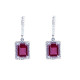 Ruby & Diamond Drop Earrings