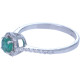 Emerald Hallo Diamond Ring