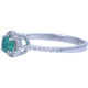 Emerald Hallo Diamond Ring