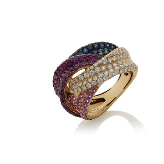 Aquatic Three-Tone Ring