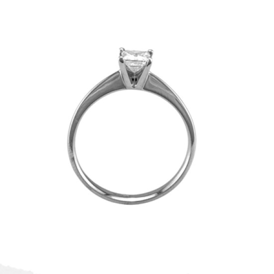 princess cut solitaire ring