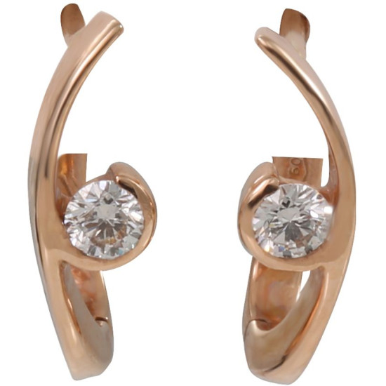 Rose Gold Diamond Earrings