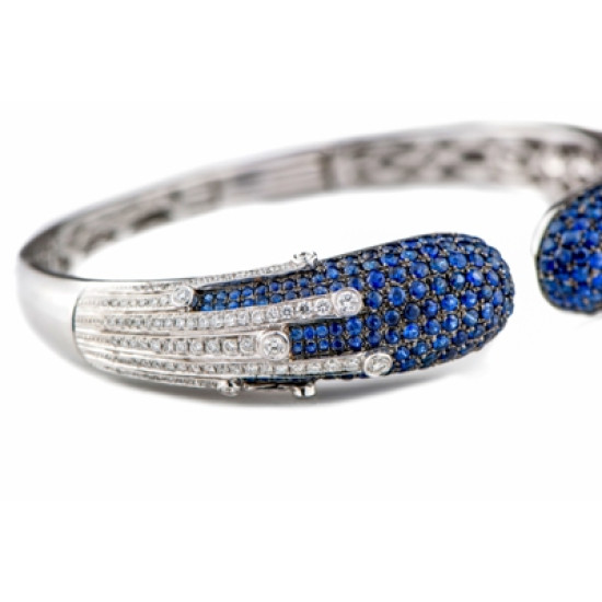 Sapphire Diamond Bangle