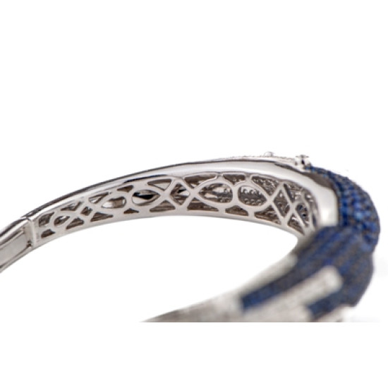 Sapphire Diamond Bangle