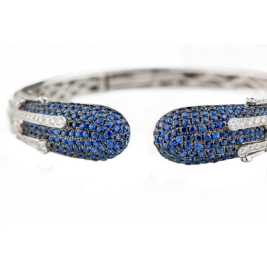 Sapphire Diamond Bangle