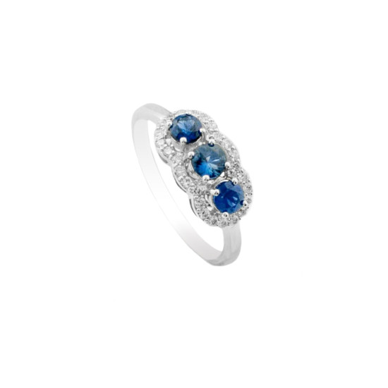 Sapphire Trilogy Ring