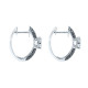 Black & White Diamond Hoop Earring