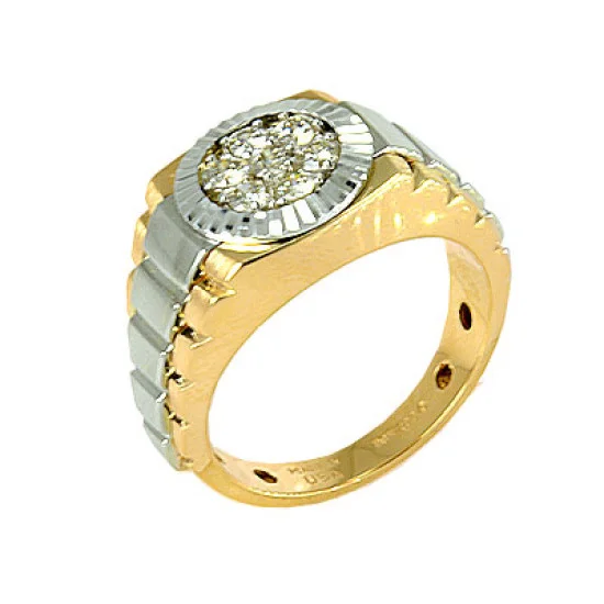 Mens Rolex Ring Two-Tone Gold Round Diamond 2 Carats : TheJewelryMaster:  Amazon.ca: Clothing, Shoes & Accessories