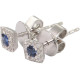 Blue Princess cut studs