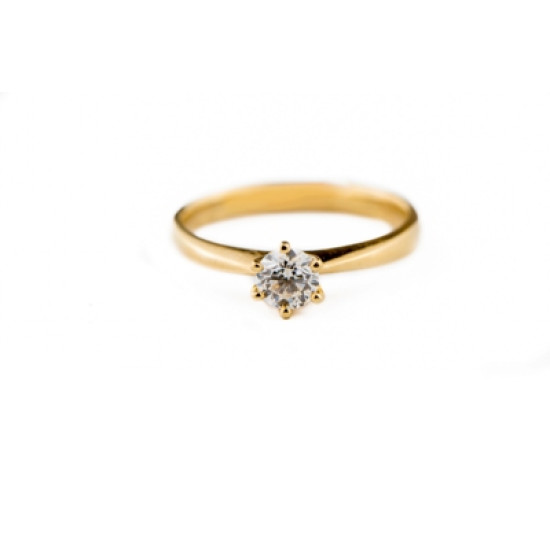 6 Prongs Solitaire  Diamond Ring 