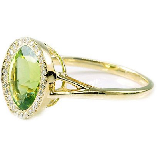 Peridot Diamond Ring