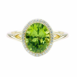 Peridot Diamond Ring Peridot Diamond Ring