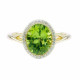 Peridot Diamond Ring