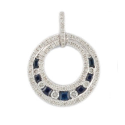 Full Moon Sapphire Pendant-B12335 Full Moon Sapphire Pendant-B12335