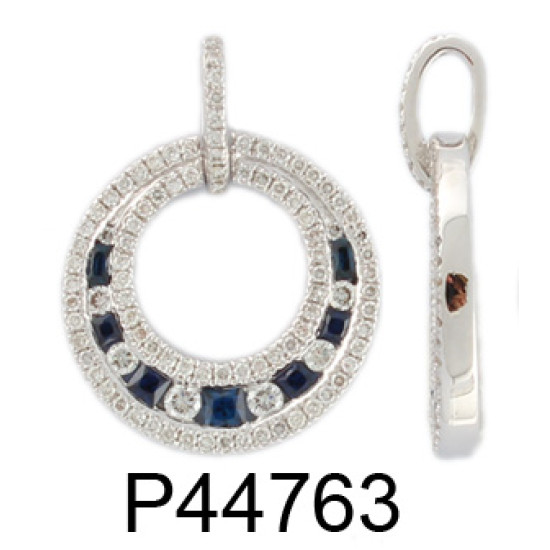Full Moon Sapphire Pendant-B12335