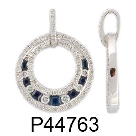 Full Moon Sapphire Pendant-B12335 Full Moon Sapphire Pendant-B12335