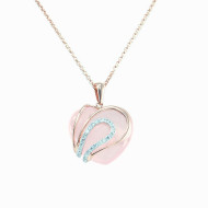 Heart Shape Rose Quartz Pendant