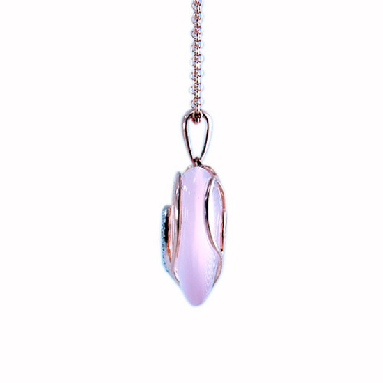 Heart Shape Rose Quartz Pendant