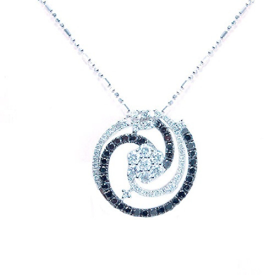 Black & White Diamond Design Pendant