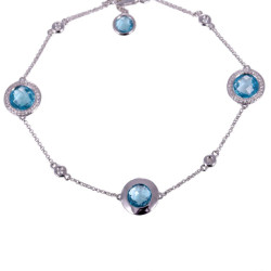 Blue Topaz Diamond Bracelet Blue Topaz Diamond Bracelet