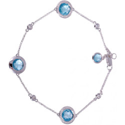 Blue Topaz Diamond Bracelet Blue Topaz Diamond Bracelet
