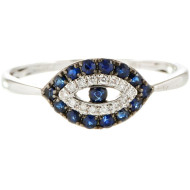 Shimmering Blue Eyes Ring-B13657 